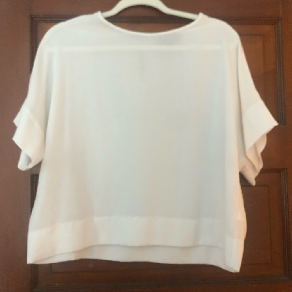 White flowy blouse